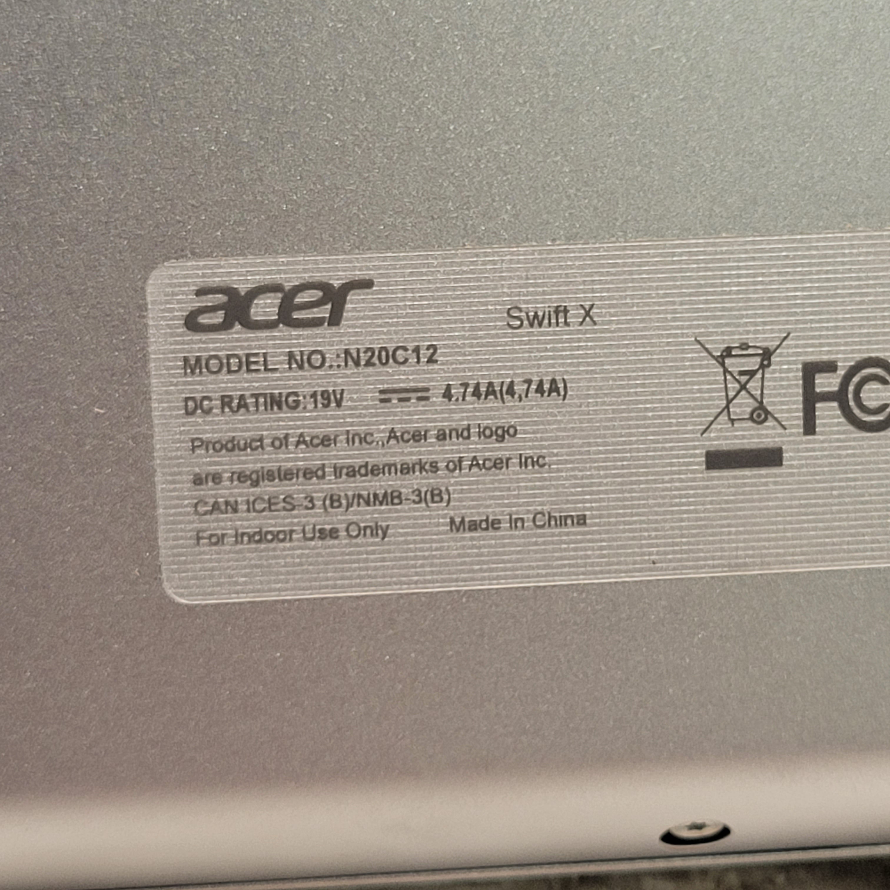 Acer Swift X SFX14-41G-R1S6 Creator Laptop (8100828938478)